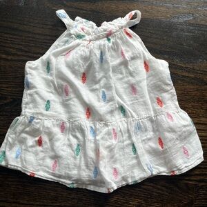 White Top with accents- Baby Gap